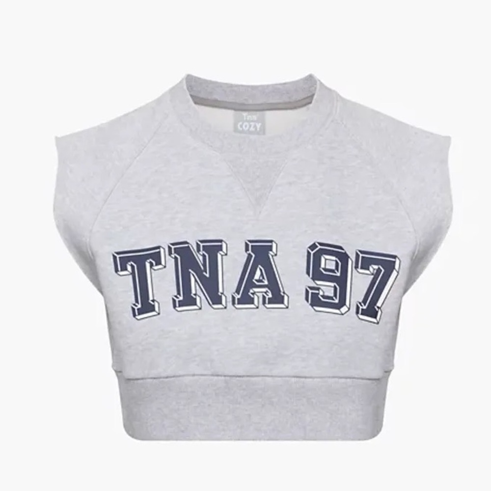 TNA Perfect Cropped Sleeveless “TNA 97” Sweatshirt